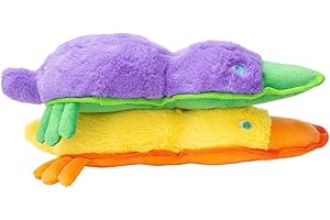 JOYELF Giocattolo per Cani Squeaky Peluche Giocattolo da Masticare per Cani Cuccioli, Giocattoli Interattivi Non Tossici per Cani da Fetch con Squeaker, Confezione da 2 Anatre