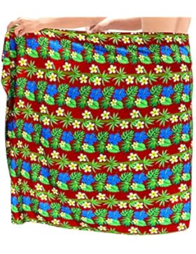 La Leela mens involucro pareo sarong vestito coprire beachwear costume da bagno hawaiano