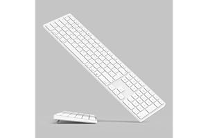 YIVANDI Wireless Bluetooth Keyboard for Mac OS Devices – QWERTY Layout, Scissor Keys Precise Typing, Rechargeable Battery, 80 Days Extra-Long Working Time, Compatible with iMac/MacBook Pro/Mac Mini or iPad