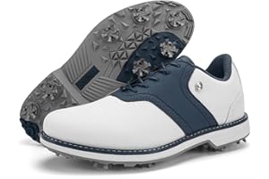 Rhyoam Men Golf Shoes Spikes Male Golf Sneakers Outdoor Walking Shoes for Golfers