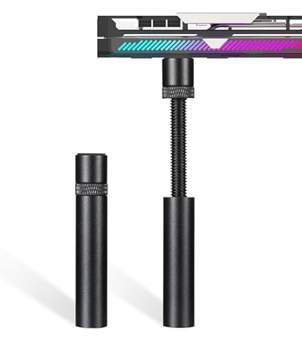 GPU-Halterung, Grafikkarten-Unterstützung, GPU-Halterung, Grafikkartenhalter, GPU-Ständer, verstellbarer Anti-Durchhängen GPU-Ständer für Lüfter, Aluminium, 129 mm