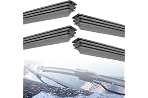 leruiyezs 4pcs Caoutchouc Essuie Glace Universel Essuie Glace Caoutchouc en Silicone Souple Lame Souple Voiture 80cm Découpable Compatible avec Essuie Glace Avant Et Arrière Toutes Saisons