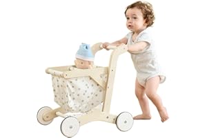 Labebe Lauflernwagen holz, 2-in-1 Verwendung als Laufwagen, Gehfrei Lauflernhilfe Baby/Lauflernhilfe Holz/Gehhilfe Holz/Baby Lauflernwagen Holz
