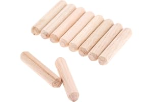 MGOODOO 100pcs Woodworking Wood Carved Hardwood Round Dowel Pins Wooden Craft Rods Furniture Fitting Tools 6x30mm(DXL)/0.24"x1.18"