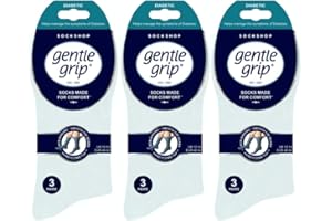 COMFYLOT & KK TRADERS MCR LTD 12 Pairs Men’s Diabetic Socks Men Argyle Wide Elastic Cotton Socks Non-Binding Loose Top Mens socks Soft Grip Socks Friendly Swollen Feet Mens Socks, Size UK 6-11