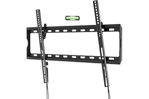Suptek TV Wall Mount Tilt for Most 26-60 inch Flat & Curved Screens up to 45kg, Slim Flat Tilting Wall Bracket with Bubble Level and TV Fixing Kits, Max VESA 400x400mm, MT4205