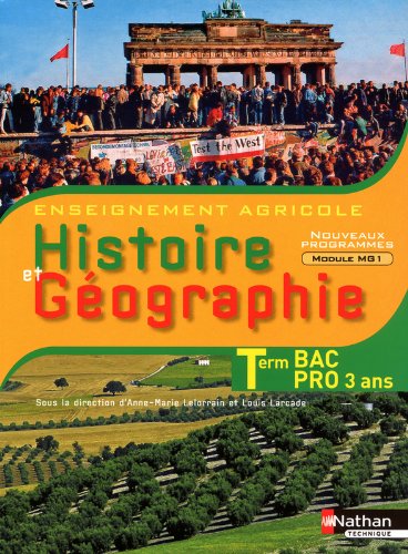 Histoire et Géographie Tle Bac Pro 3 ans agricole en ligne Histoire et Géographie Tle Bac Pro 3 ans agricole en ligne