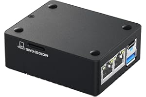 Waveshare Mini Dual Gigabit Ethernet Base Board, Mini-Computer Kit, Compatible with Raspberry Pi Compute Module 5 (NOT Included), for All Variants of CM5, Comes with Case and Power Supply