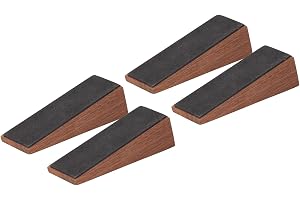 4-pack TräDörrstoppare, Dörrstoppare Kil Triangulär Trädörrkil Anti-halk Dörrstopp för Golv Kraftig Dörr, Dörrstopp för Sovru
