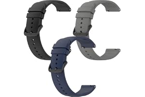CERLINK 22mm Smart Watch Strap Compatible with Noise,boAt,Firebollt,Amazfit & All 22mm Lugs Watches Pack of-3-Black,Navy,Grey