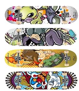 Monzana Skateboard Design Moderno Tavola da Skate Legno Acero 9 Strati Cuscinetti a Sfera ABEC 9 Monzana Skateboard Design Moderno Tavola da Skate Legno Acero 9 Strati Cuscinetti a Sfera ABEC 9