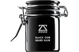 ZOUSZ Black Oud Beard Balm for Men Gift Box - Premium Beard Balm/Beard Conditioner/Beard Softener | The Ultimate Beard Care Kit Gift Set for Men, 50mL