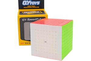 Bukefuno QY 9 x 9 Speed Cubo de Rubik Puzzle Magic Cube sin pegatinas 2021 QY 9 x 9 x 9 dados 75 mm