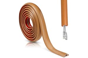 DIKARIYA Kabelkanal Holzoptik Selbstklebend, 3CMx3M Flexible Klein Kabelkanal Braun Boden Kabelbrücke Flexible Kabelabdeckung Kabelschacht Leicht zu Schneiden Montage für Netzkabel Haus, Büro, Schule