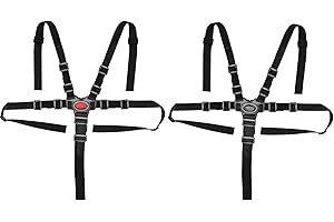 JULYEE 2 Stück Verstellbarer Sicherheitsgurt Ersatz 5-Punkt Gurtsystem Kinderschutzgurt Multifunktional Sicherheitsgurte Gurte kindersitz ​gurt sicherungen für Kinder Kinderwagen Hochstuhl Buggy