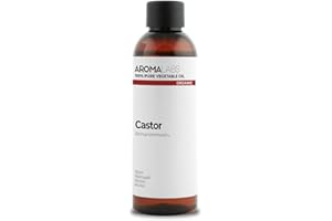ORGANIC - CASTOR Oil - 100mL - 100% Pure, Natural, Cold Pressed and Cosmos Certified - AROMA LABS (French Brand)