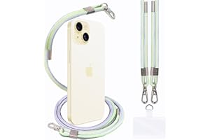 AHABIPERS Handykette Universal zum Umhängen, Nylon Handyband kompatibel mit Jeden Smartphones, Verstellbar und Abnehmbar Kette zum Umhängen, Hülle mit Kordel, Handyband für Jeder Hülle