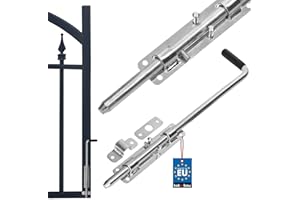 KOTARBAU® Verrou Porte Exterieur - 42 cm - Argent - Verrou Baionnette - en Acier Zingué - Targette - Loquet de Portail - Targette de Portail