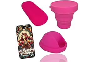FEMINATURAL Disco Menstrual Premium, Kit de Disco Menstrual Reutilizable con Esterilizador y Estuche, Copa Menstrual para Relaciones, Copa Menstrual de Silicona, Alternativa a Tampones y Compresas (S-Pequeño)