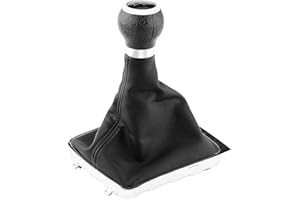 MIYINLA Minyinla 5 Gang Auto Schaltknauf Stick Getriebe Shift Gamasche Stiefelabdeckung mit Kofferraumabdeckungssatz für B6 2006-2010