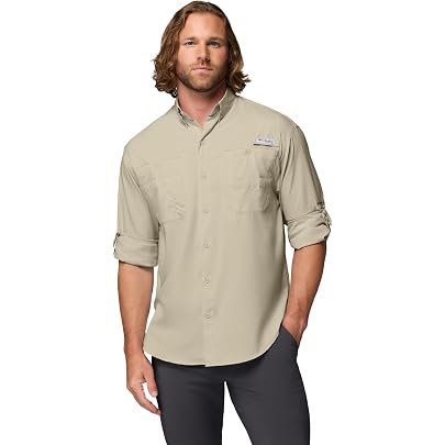 Columbia Men's PFG Bahama II Long Sleeve Fishing Shirt - UPF 30 Sun Protection, Gulf Stream Color - View #7