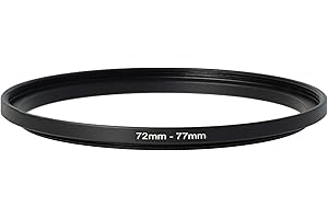 vhbw Step-Up-Ring Adapter von 72 mm auf 77 mm für Kamera Objektiv - Filteradapter, Metall, Schwarz