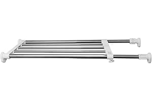 BAOYOUNI Estante Extensibles para Armario de Almacenamiento Guardarropa Separador Compartimiento Ajustable DIY Estanterías Metalicas Multifunción para Organizador de Baño Cocina y Dormitorio