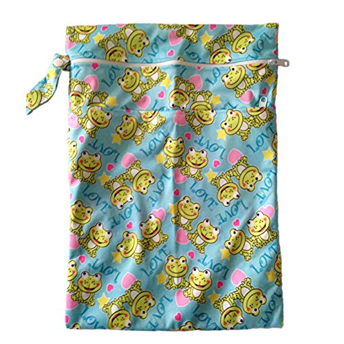 Frog Wet Bags Waterproof Diaper Bag Multi-function Nappy Bag -14"*11" Green
