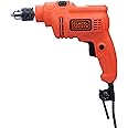 BLACK+DECKER KR5010 550W 10mm 2800 RPM Corded Single Speed Hammer Drill Driver Machine For Home & DIY Use for drilling into m