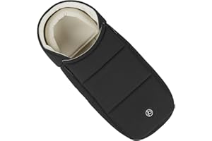 Ickle Bubba Newborn Cocoon – 2-in-1 Carrycot & Footmuff, Birth to 6 Months (9kg Approx.), Universal Fit, Soft Faux Fur Lining, Shower-Resistant Fabric & Removable Head Support (Black)