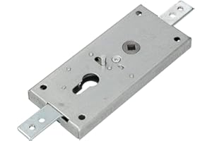 KOTARBAU® Garage Lock 60 mm Steel Gate Lock Garage Door Lock Profile Cylinder for Swing Gates Gate Lock Gate Lock Garage Lock Silver