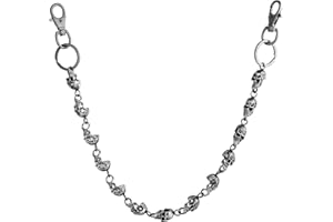 Hanary Gothic Jeans Chain, Silver-tone Wallet Belt Chain, Goth Emo Punk Grunge Accessories, Jewelry Gift for Women