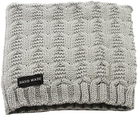 DOEUS Autumn Winter Warm Kids Girls Boys Collar Scarf Cotton O Ring Neck Scarves Neckerchief for Christmas Thanksgiving New Year Gift for Child 2-13 Years (Grey)