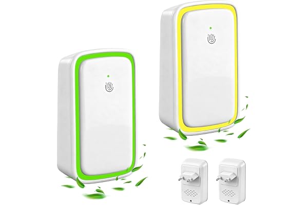 AUAUY 2 stycken luftrenare, plug in negativa joner elimineras, bärbar mini