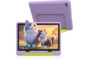 YICTY Tablette Enfants 10 Pouces Kids Tablette HD Écran IPS 1280 * 800 Tablettes Tactiles Pour Enfants Android 14 Octa-Core 8GB+64GB Extensible Jusqu’à 1TB Contrôle Parental 5MP+8MP WiFi 6 BT 5.3 (Violet)