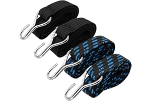 SAMAMOCA Spanngummi mit Haken,4 Stück Expander Spanngurte mit Haken, Verstellbar Gepäckspanner Breit, 1M Gummiband mit Haken, Universal Gummispanner, Spanngummis Von Möbeln,Sackkarren,Camping, Motorrad
