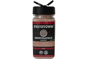 FRITZTOWN Rosa Kristallsalz bekannt als Himalaya Salz | Dark Pink | Fein | Streuer | 290g Inhalt | original aus Punjab Pakistan