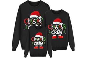 Genérico Sudaderas Navidad Familia Jersey Punto para Hombre Mujer Jersey Navideñas Familiares Jerseys de Navidad para Parejas para el Invierno Sudadera Navideña Familiar Mujer