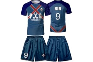 PHARCOYOU Blue Lock Anime Football T-shirt Shorts Two Piece Set Jersey Tops+Short Pants Women Men Outdoor Top Sets
