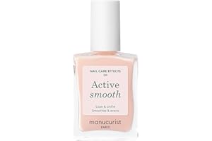 Manucurist Active Smooth 00 - Vernis à Ongles Soin Reparateur Lissant Bio-Sourcé Fini Voile Rosé - Vernis a Ongle Lisseur, Durcisseur Ongles, Vernis Nude - Soin Ongles Abimes - Fortifiant Ongles