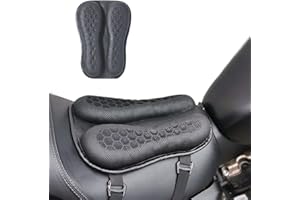 PhyiFlbey Foldable Motorcycle Gel Seat Cushion，Motorcycle Seat Cover Large 3D Honeycomb Structure Shock Absorption Breathable Seat Pad for Long Rides(S)