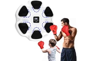 Hoyiyobi Macchina da Boxe Musicale, Music Boxing Machine, Smart Boxing Target Attrezzature per Adulti e Bambini, Supporta Bluetooth, 9 modalità di velocità, Altezza di Montaggio Regolabile