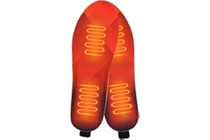 LUCKXING Plantillas calefactables con batería de 3300 mAh, mando a distancia, plantilla de calor recortable, control de temperatura con 3 marchas, plantilla de invierno (tamaño: 35 – 46)