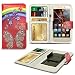 Produktbild N4U ONLINE - Verschiedene Muster Clip on Serie PU- Leder Brieftasche Buch Hülle für Apple iPhone SE - Regenbogenforelle