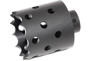 AIRSOFT WEBSITE Airsoft Gear Parts Accessories 43mm/55mm Metal Muzzle Brake FlashHider Compensator -14mm CCW For -14mm CCW Threading Rifle
