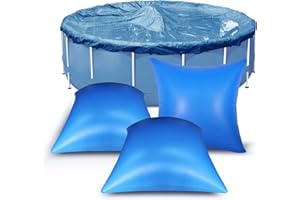 BSEICAL Coussin Piscine Hivernage Carré 4×4ft, Flotteur Hivernage Piscine, Coussin Gonflable Hiver, Ballon Hivernage Piscine Hors Sol, Accessoires Piscine pour Bache Oreiller Piscine Antigel (3 Pièces)