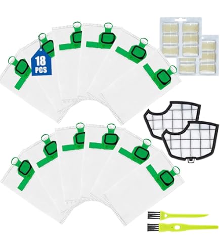 7 Filtri Motore + 2 Spazzole Per Aspirapolvere Folletto VK140/VK150/FP140/FP150