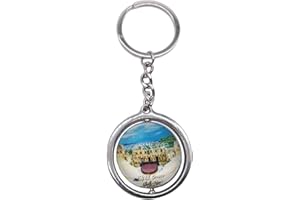 Wedare Keychain Souvenir Atenas Grecia 3D Llavero de cristal de cristal Llavero Decoración giratoria Recuerdo turístico Hombres Mujeres Accesorios Regalo Decoración giratoria