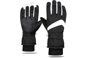 A-QMZL Guanti da Sci Donna Invernali Guanti Termici Impermeabili da Donna Guanti Antiscivolo Antivento Touchscreen Caldi Ispessiti per Sci Corsa Ciclismo Escursionismo Sport Sulla Neve