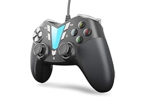 IFYOO ONE Pro Wired PC Controller USB Gaming Gamepad Joystick For Computer & Laptop (Windows 10/8/7/XP, Steam), Android and PS3 - Black&Silver